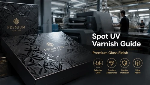 Aami UV Varnish: Itọsọna pipe si Awọn ipa, Awọn ohun elo, Iye owo & Ṣiṣejade